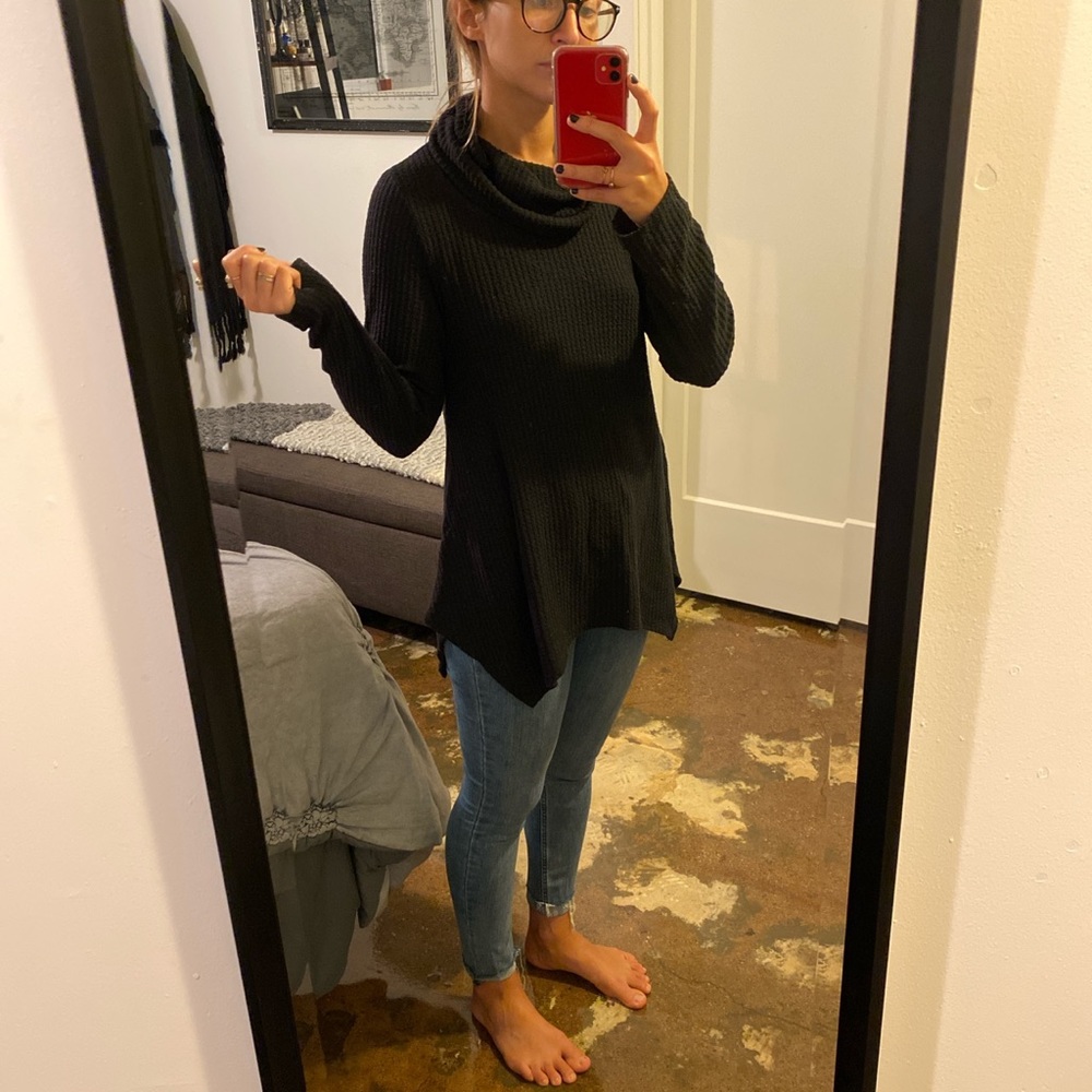 cozy black turtleneck